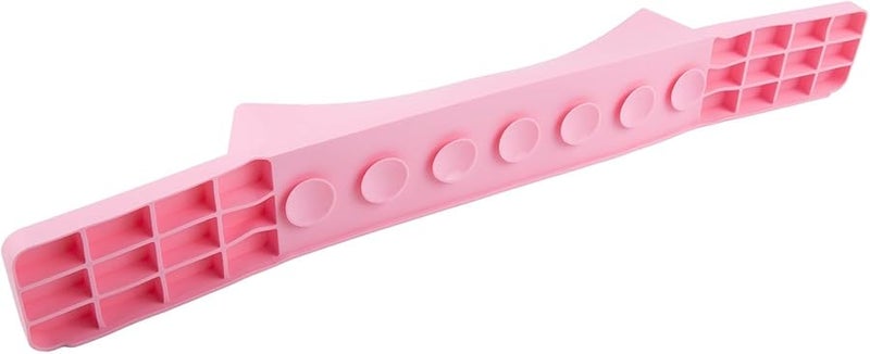 Pink Silicone Bathtub Splash Guard Mat With Suction Cups For Water Spill Prevention Edge Protector - Image 3